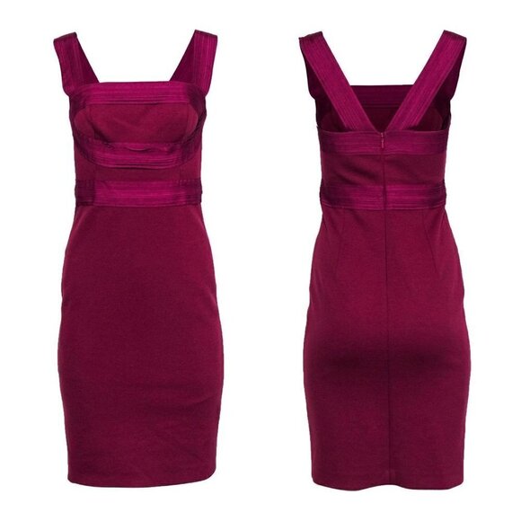 Robert Rodriguez Women's Magenta Sleeveless Bandage Bodycon Knee Length Dress 10 - Picture 1 of 9